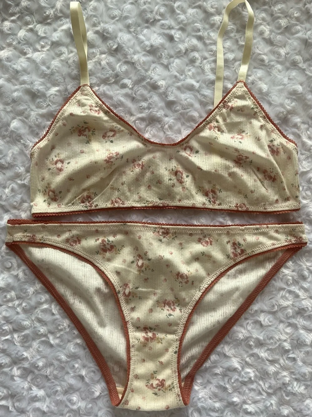 FREE PEOPLE Printed Pointelle Bralette and Undies Set.  MWOT